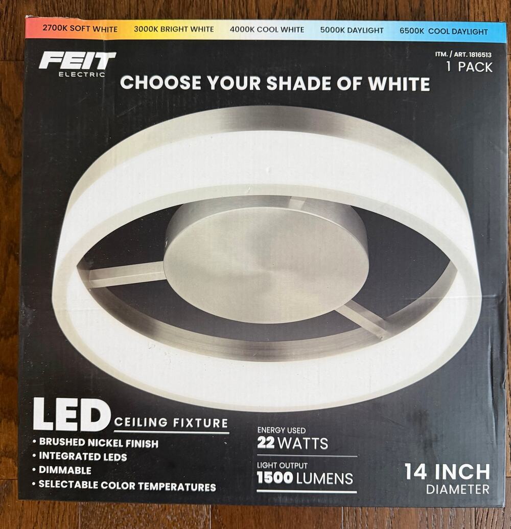 Feit Electric 14in White LED Ceiling Fixture